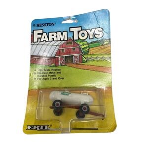 Vintage 1986 Ertl Hesston Farm Toys Anhydrous Ammonia Tanker 1/64 Diecast 7336